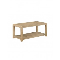 AM Tennessee Washed Oak Coffee Table with Shelf